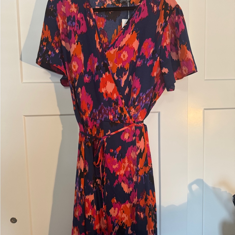 Floral Wrap Dress - Multicolor